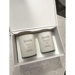 NOOR candle set clementine clove warm cedar musk 75g with‎ box home spa scents